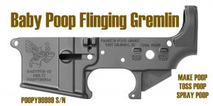 Baby Poop Flinging Gremlin Stripped AR-15 Lower